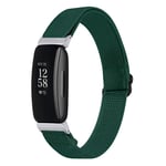 Chofit Strap Compatible with Fitbit Inspire 2 Straps, Adjustable Nylon Canvas Woven Elastic Arm Bands Replacement Sport Wristband for Fitbit Inspire 2 Fitness Tracker (Green)