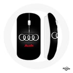 Souris Sans Fil Audi Logo Métal fond noir (Maniacase)