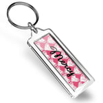 Mercy Name Pink Love Hearts Keyring   #146141