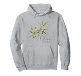 Olive You So Much Vintage Fruit Pun Valentine Pullover Hoodie