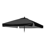 Toile de remplacement pour parasol de jardin 2x2 carré Plutone Noir