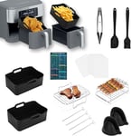 Tanvi Air Fryer Accessories Set, 16 PCS for Ninja Foodi AF300UK, AF400UK & Other