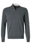 Hugo Boss Black Mens Emarlo Half Zip Knitwear Medium Grey - Size Large