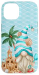 Coque pour iPhone 14 Beach Gnome With Sand Castle For Women And Men Cute Vacation