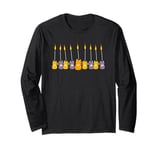 Cute Hanukkah Candles Cat Lover Hanukkah Cat Long Sleeve T-Shirt