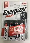 Energizer Max AA Battery Pack of 4  Long Exp 2032