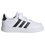 adidas BREAKNET 2.0 Shoes Children Tennis, Cloud White/core Black/core Black, 10 UK