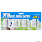 4 WINDOW & DOOR BURGLAR INTRUDER ALARMS WIRELESS SENSOR SECURITY HOME ENTRY SHED