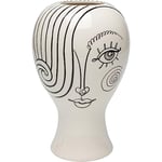 Kare Vase Design Favola Lady - Noir et Blanc - Vase décoratif pour Fleurs - Vase de Table - 30 cm