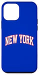 Coque pour iPhone 12 mini Retro New York Hommes NY Bleu Orange Femmes Vintage NY Blanc Tee