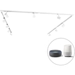 Jeana - led Dimmable Système sur rail spot luminaire plafond, plafonnier compatible pour led variateur inclus - 10 lumière - l 476 cm - Blanc