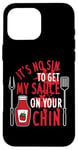 Coque pour iPhone 16 Pro Max Barbecue humoristique It's No Sin To Get My Sauce On Your Chin