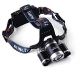 5000LM 3x CREE XM-L T6 LED Focus Strålkastare / Strålkastare Strålkastare Zoom Head Torch Light + 2 X 18650 Batteri + EU Laddare LD363