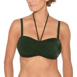 Wiki Basic Bandeau Bikini Top Mørkgrørnn  E 85 Dame