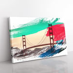 Big Box Art San Francisco Golden Gate Bridge V2 Canvas Wall Art Print Ready to Hang Picture, 76 x 50 cm (30 x 20 Inch), Multi-Coloured