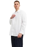 JACK&JONES PLUS Jprblacardiff T-Shirt L/S PS Noos Chemise, White/Fit : Ample, 3XL Homme