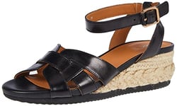 Geox Femme D Ischia Corda Sandales, Noir (Black01), 36 EU