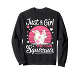 Floral Squirrel Vintage Just A Girl Who Loves Squirrels Sweatshirt