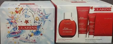 Clarins Eau Dynamisante Gift Set Jardins Extraordinaire 100ml Body lotion Shower