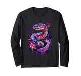 Aesthetic Anaconda Snake Graphic Cute Reptile Women Girls Long Sleeve T-Shirt