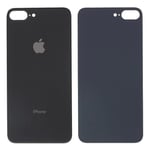 VITRE ARRIERE COMPATIBLE AVEC ADHESIF POUR APPLE IPHONE 8 PLUS NOIR