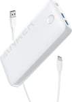 Anker Power Bank, 20W Portable Charger with USB-C Fast Charging, 335 White