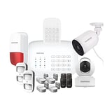 DAEWOO Pack Security Pet | Alarme Maison sans Fil WiFi/GSM connectée Compatible Animaux | Sirène extérieure | 2 Caméras | Compatible avec Amazon Alexa, l’Assistant Google