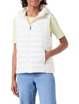 Tommy Hilfiger Femme Veste sans Manches Padded Global Stripe Matelassée, Beige (Ancient White), XS