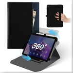 Coque pour Lenovo Tab M10 Plus 3rd Génération 10.61 inch 2022 Tablette, Housse Cuir Support Rotative 360°et Amovible avec Porte-Crayon & Poche, Flip TabletteEtui Veille/Réveil Automatique Noir Bleu