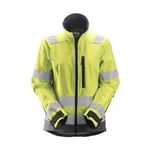 Snickers Workwear AllroundWork varseljacka i softshell, dam, varselklass 2/3 - Varselorange/Stålgrå / M