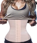 Chumian Gaine Amincissante pour Femme Invisible Ventre Plat Corset Minceur Serre-Taille Body Sculptant (Beige, 2XL)