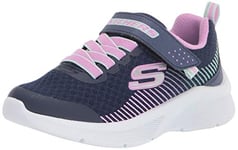 Skechers Microspec Basket, Navy Mesh/Lavender & Mint Trim, 29 EU