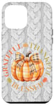 Coque pour iPhone 14 Plus Orange Plaid Citrouille Thanksgiving Automne Automne Thankful