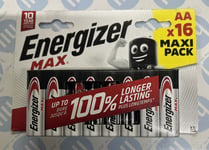 #Energizer Max AA Battery Pack of 16 Long Exp 2032 *new*