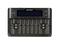 VOLTCRAFT CC-8 Laddare för runda celler Li-Ion, LiFePO , NiMH, NiCd A, R6 (AA), R03 (AAA), Mini (AAAA), R14, Sub-C, 9 V blockbatteri, 10340 , 14500, 16340,