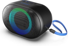 TOOGO S - R484017 - Enceinte Outdoor sans Fil avec LED RDB - 15H d¿autonomie, 5 Modes RGB, Micro intégré et Assistant Vocal - Résistant à l¿Eau IPX5, Double appairage