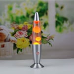 Qiyao - Lampe à lave futuriste orange avec interrupteur Lampe à poser