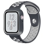 Apple Watch Series 4 44mm two tone silicone watch band - Black / Grey