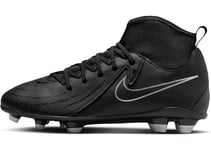 Nike Jr Phantom Luna II Club FG/MG Football Soccer Shoe, Black/Black, 35 EU