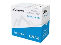Lanberg - Samlet kabel - 305 m - SFTP - CAT 6 - utendørs, solid - grå