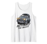 Vintage Skeleton Car Drive Into The Night Spooky Halloween Tank Top