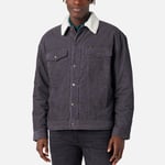 Wrangler Antifit Fleece-Trimmed Cotton-Corduroy Trucker Jacket - S