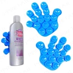 BATH TIDY X8 Rack Holder Novelty Kids Organiser Shower Suction Hands Caddy Blue