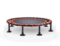 Trampoline Rebounder, Portable & Foldable Silent Bungee Jumping Equipment, Exercise Trampoline for Kids/Adults Indoor/Garden Workouts 550 lb Weight Capacity (Color : Orange, Size : 48"-770lb)