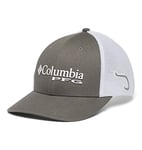 Columbia Unisex's PFG Logo Mesh Ball Cap, Titanium/Hook, XXL