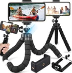 Trépied Flexible avec Clip Universel pour Smartphone, Appareil Photo, caméra d'action, Octopus, trépied Universel, Selfie Tripod, Monkey pod, Mini Support de téléphone Portable pour Samsung