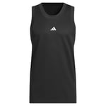 adidas Men's Basketball Legends Tank Top, Black/White, M Tall