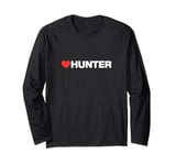 Heart HUNTER, Minimalist Love Aesthetic, Like Hunter Long Sleeve T-Shirt