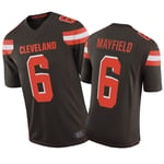 SFVE Mayfield Rugby Jeu Jersey, 6# Men's Browns - Chemise de Football, conçue pour Le Mouvement Black-XL