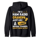 Ham Radio Grandpa Amateur Ham Radio Operator CB Radio Zip Hoodie